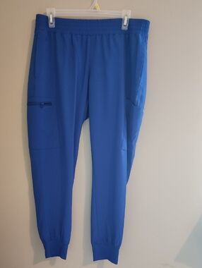 Women's MedCouture Blue Jogger Scrub Pants with Cargo Pockets